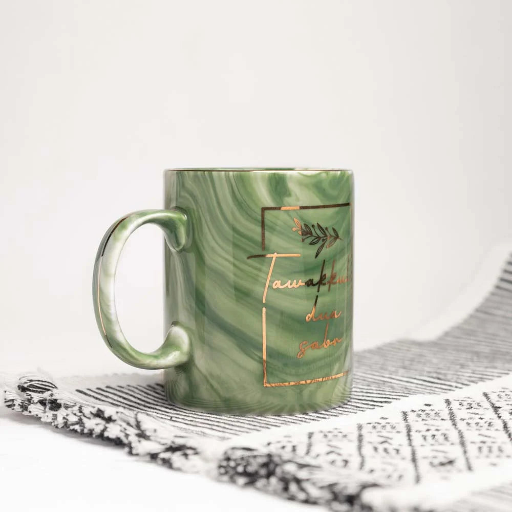 Marble Design Tawakkul Dua Sabr Mug image 1