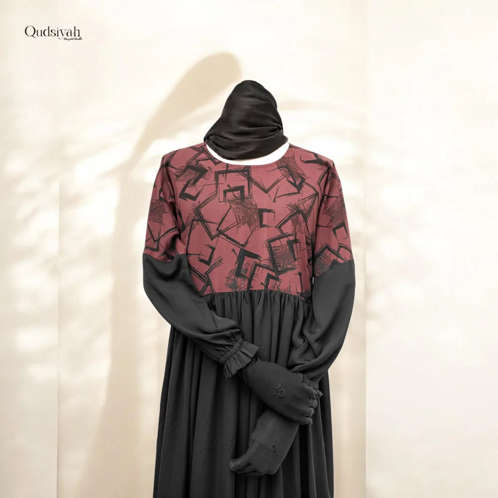 Ballerina Tuscan Red Premium Abaya - 44, 53 image