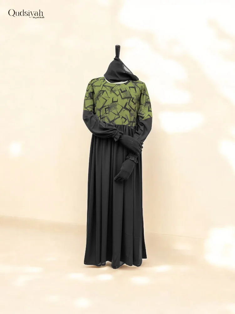 Emerald Moss Green Premium Abaya image 0