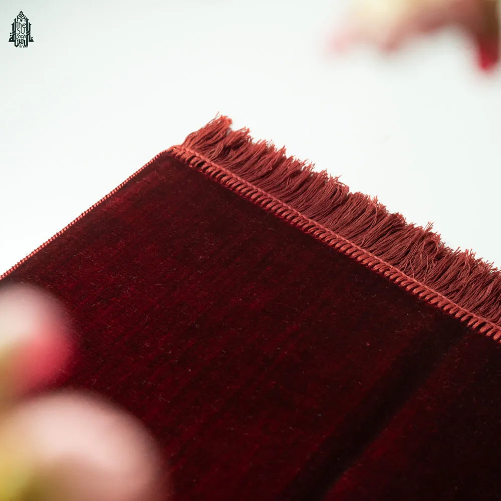 Solid Color Prayer Mat - Crimson Red image