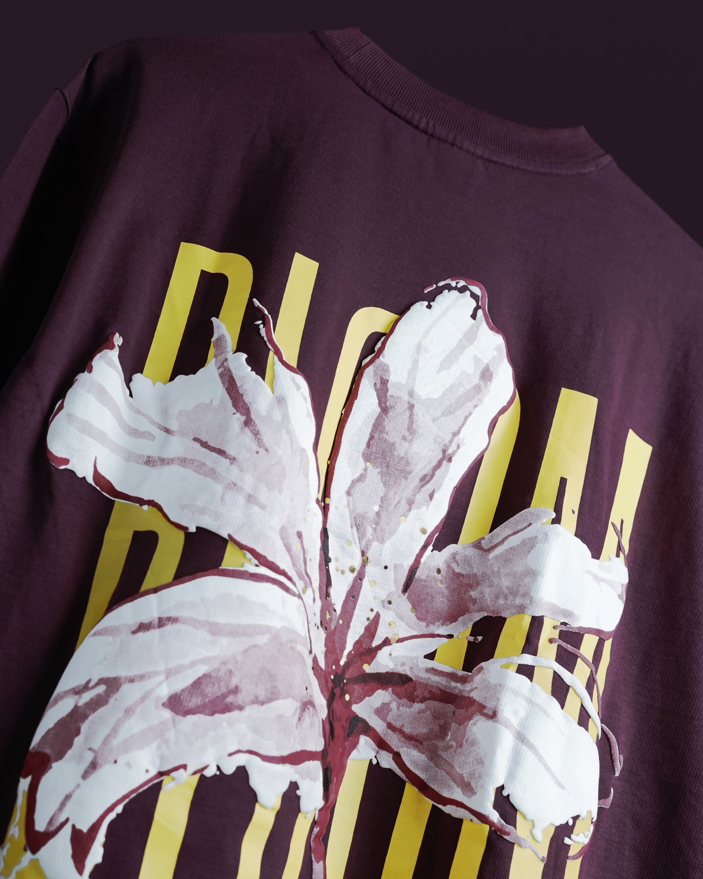 Bloom - Oversized Drop Shoulder T-Shirt - Pearly Purple