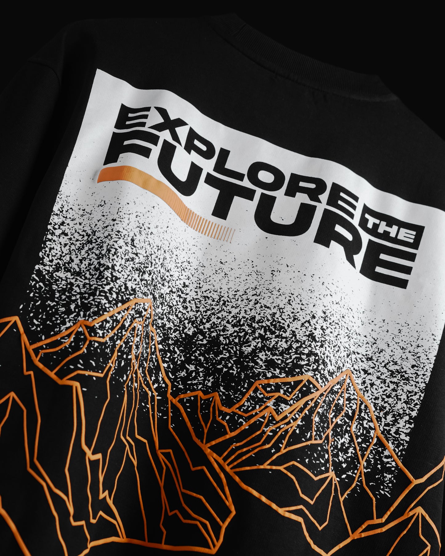 Explore The Future - Oversized Drop Shoulder T-Shirt - Jet Black