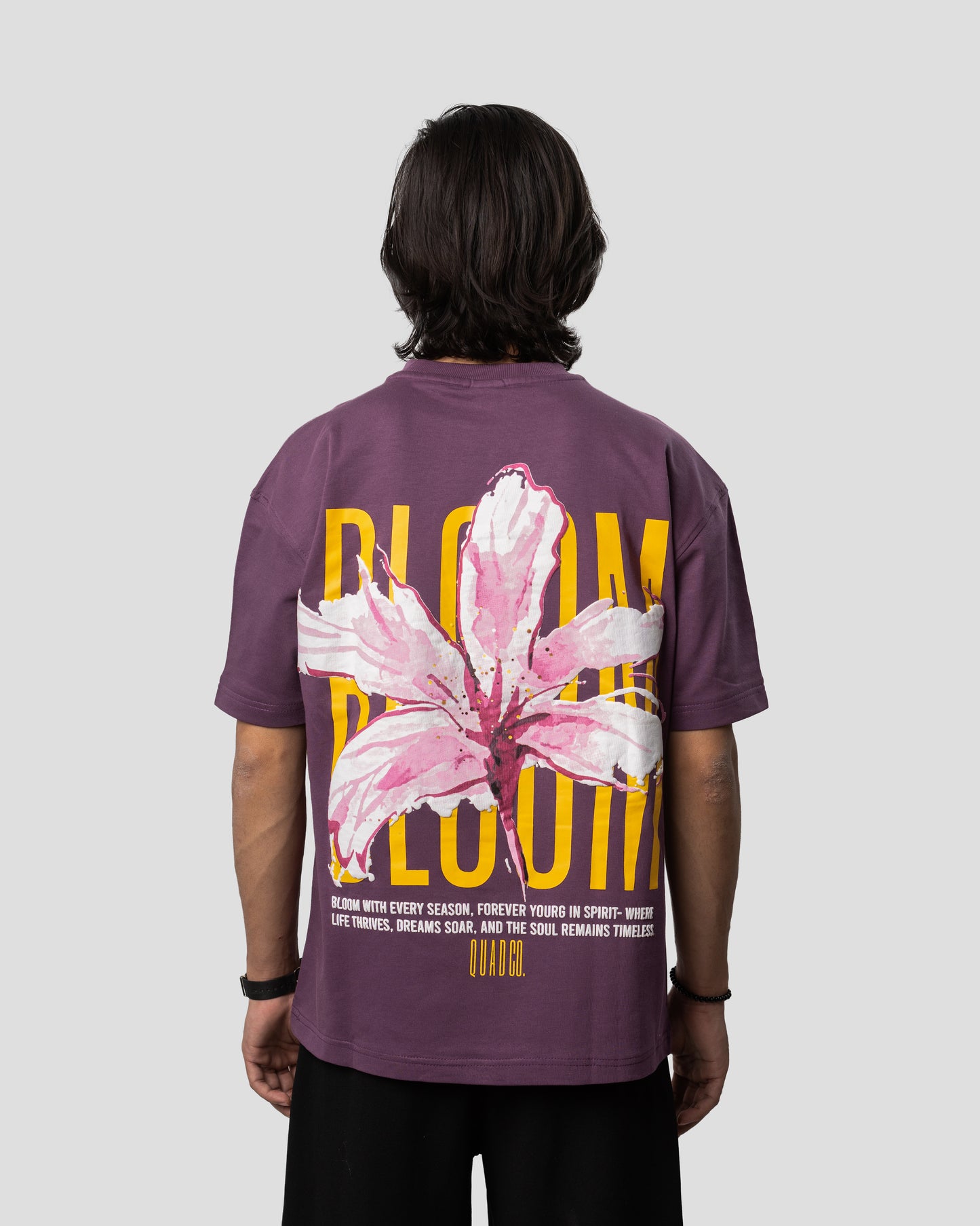 Bloom - Oversized Drop Shoulder T-Shirt - Pearly Purple