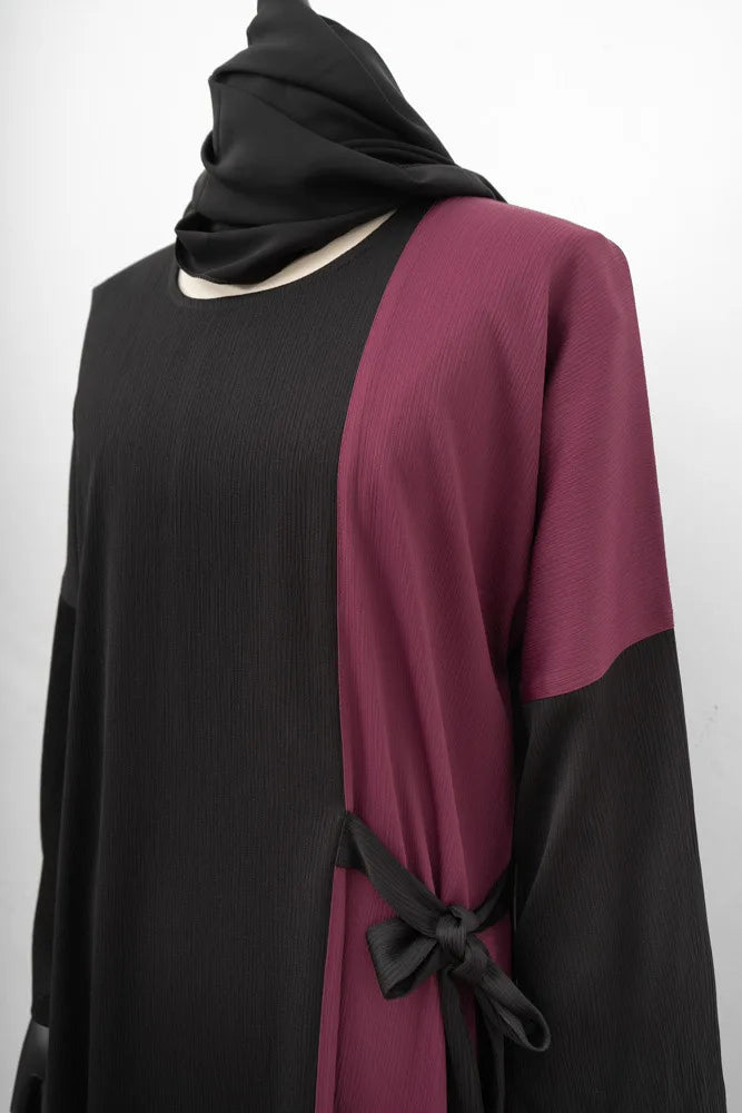 French Rose Textured Premium Abaya image 1