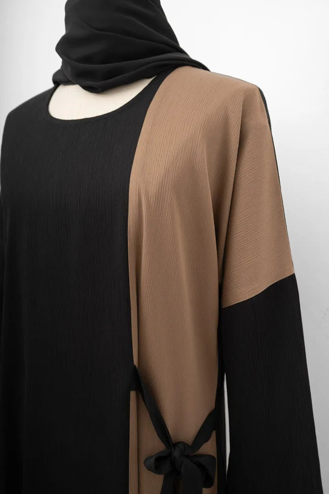 French Lilac Textured Premium Abaya image 2