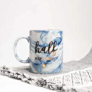 Marble Design Half Her Deen Mug