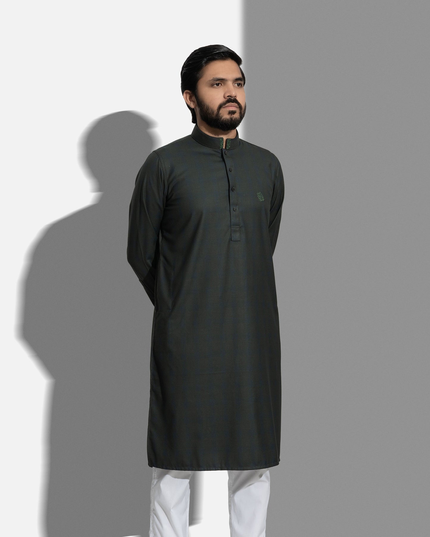 Platinum Panjabi | Moss Green