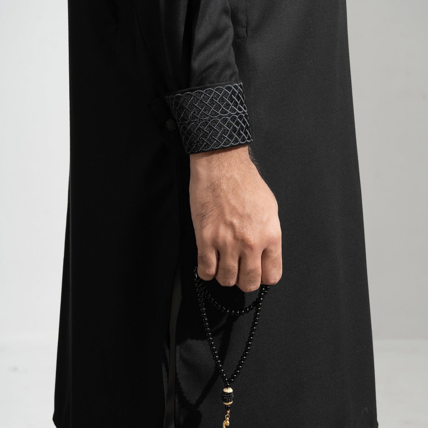 Platinum Panjabi | Obsidian Black