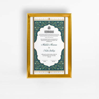 Nikah Nama 14 Frame