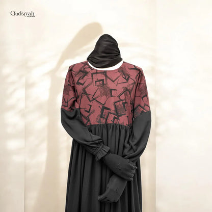 Ballerina Tuscan Red Premium Abaya - 44, 53 image