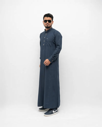 Arabian Platinum Thobe | Soft Space Blue - XXL image