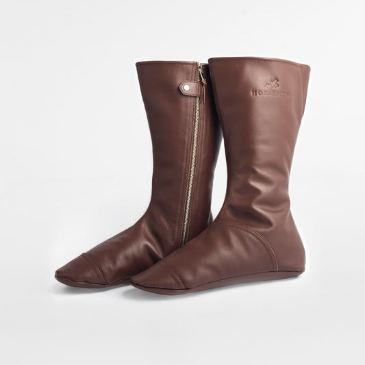 Leather Socks Brown