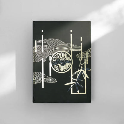 Grow Through What you go through Gold Foiled Notebook image 0