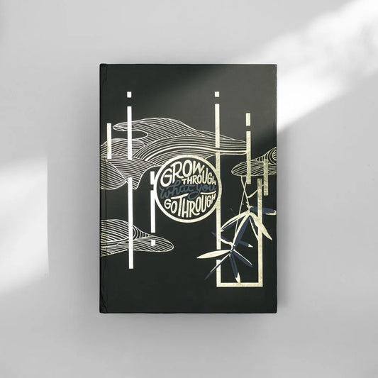Grow Through What you go through Gold Foiled Notebook image 0
