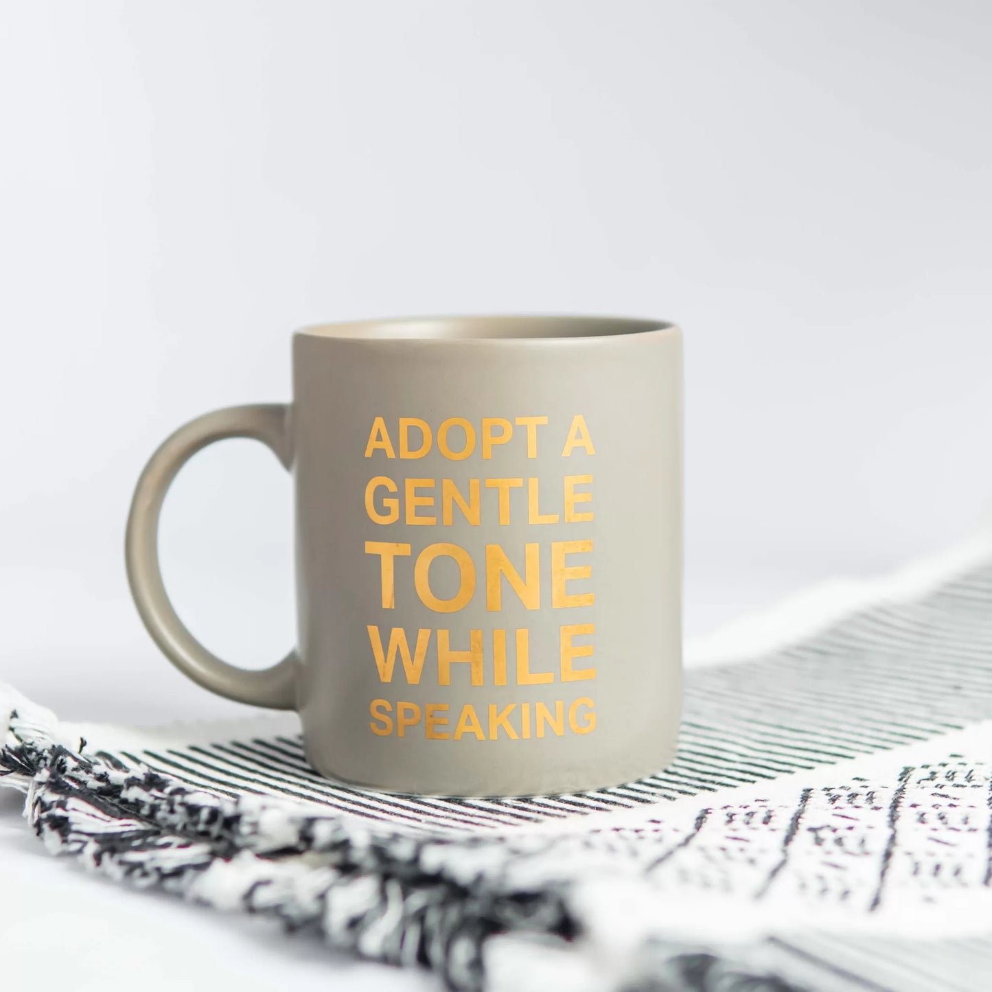 Adopt a Gentle Tone While Speaking Mug image 0