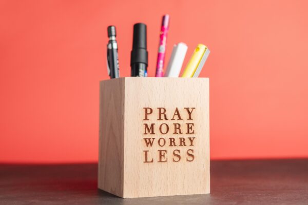 Pray More, Worry Less Pen Holder-The Sunnah Store