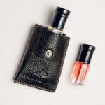 Leather Cover for Attar Bottle Maroon