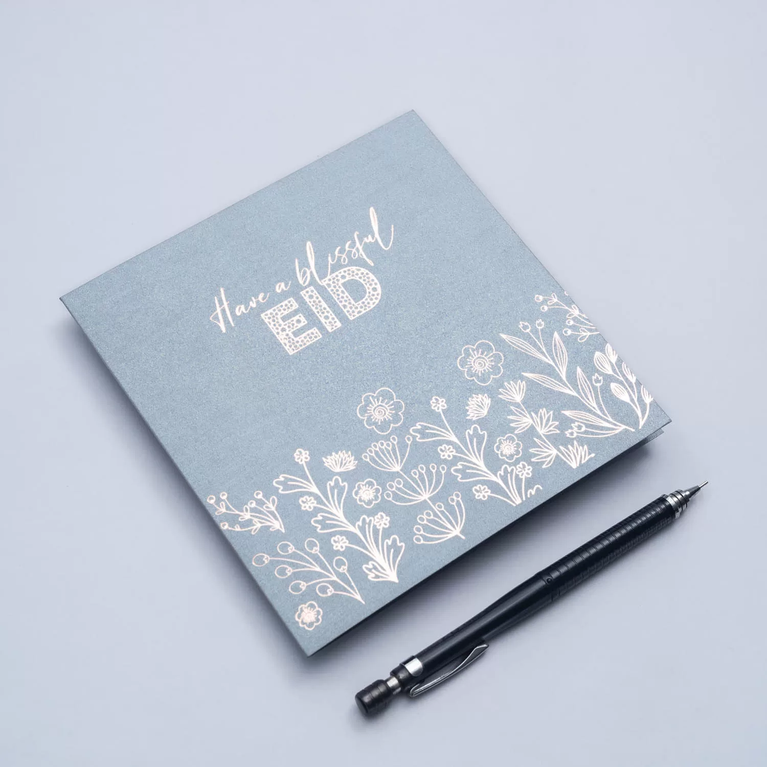 Elegant Eid Card with Textured Paper for Beloved Ones