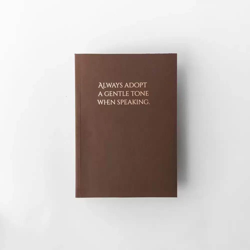 Always adopt a gentle tone when speaking Notebook -The sunnah Store