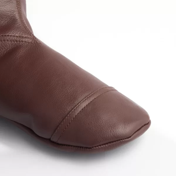 Leather Socks Brown DSC07594 jpg - The Sunnah Store